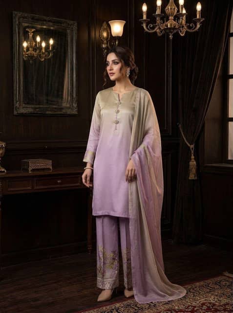 Lulusar Shamooz Silk Printed 3PC (Vol 3)
