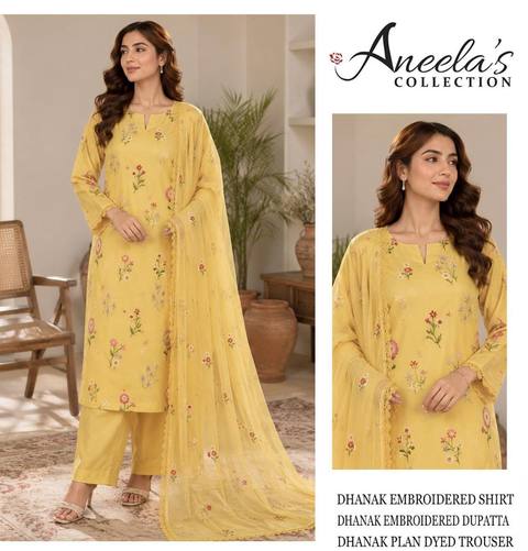 Aneela's Embroidered Dhanak 3PC with Embroidered Shawl — photo 3