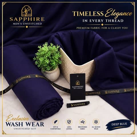 Sapphire Wash & Wear Unstitched