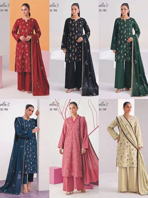 Aneels Embroidered Dhanak 3PC (Vol 2)