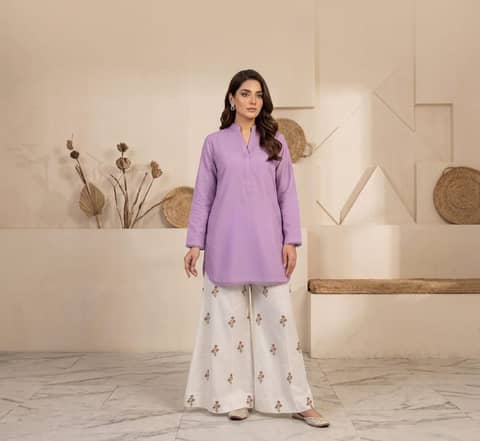 Lawn Co-Ord Set with Farashi Shalwar (Stitched)