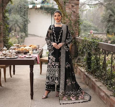 Khaaf Heavy Embroidered Dhanak 3PC (Premium)