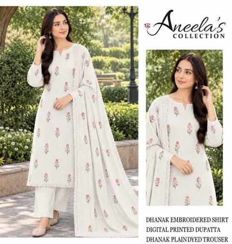Aneela's Embroidered Dhanak 3PC with Embroidered Shawl — photo 11