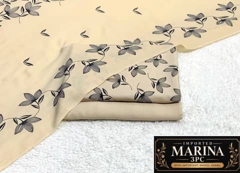 Imported Marina 3PC with Pashmina Wool Shawl